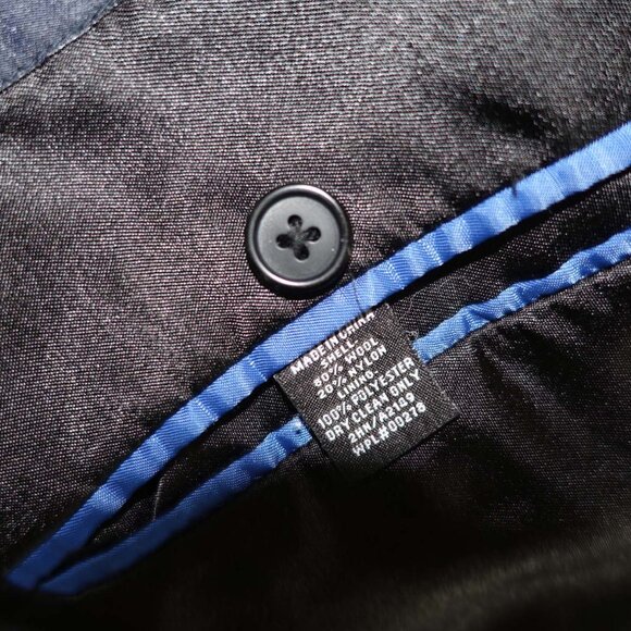 Nautica Men's Overcoat Size 44 Regular Charcoal Gray Wool Blend Winter Coat 44R - Picture 8 of 8